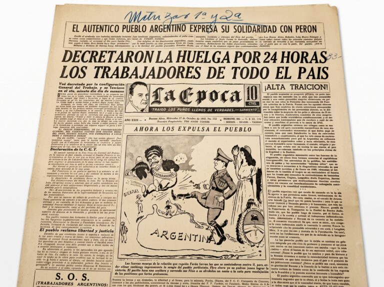 16 de octubre de 1945 La CGT declara paro general para el 18 de octubre
